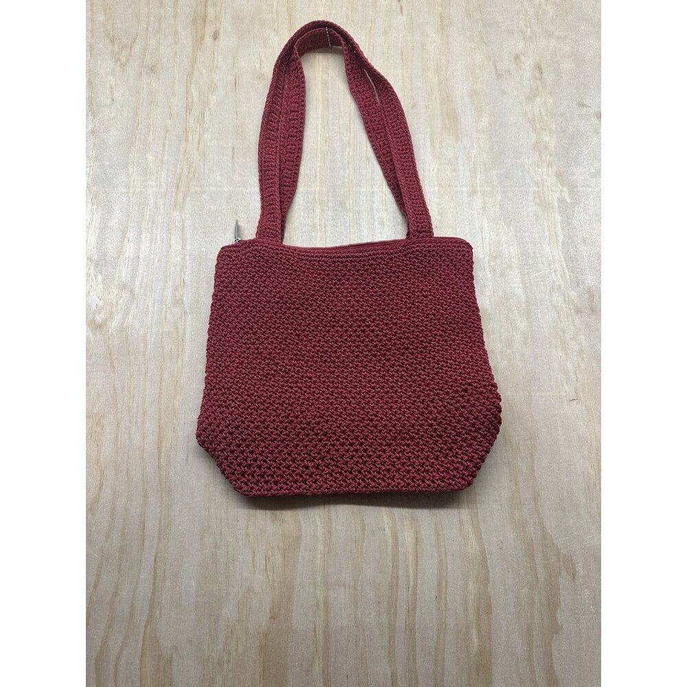 The Sak Red Bag Shoulder Medium Cherry Christmas Hobo Knit Classic Pockets Lined